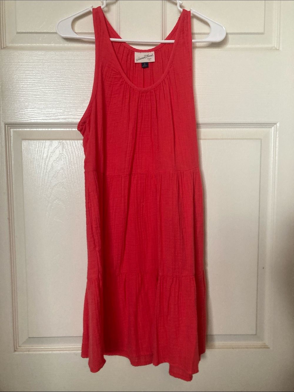Universal Thread Coral Tiered Tank Midi Dress